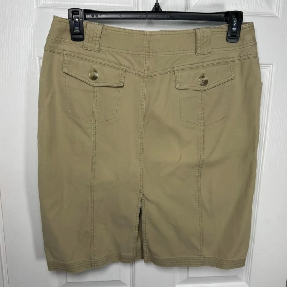 Tan‎ Pencil Skirt with Pockets